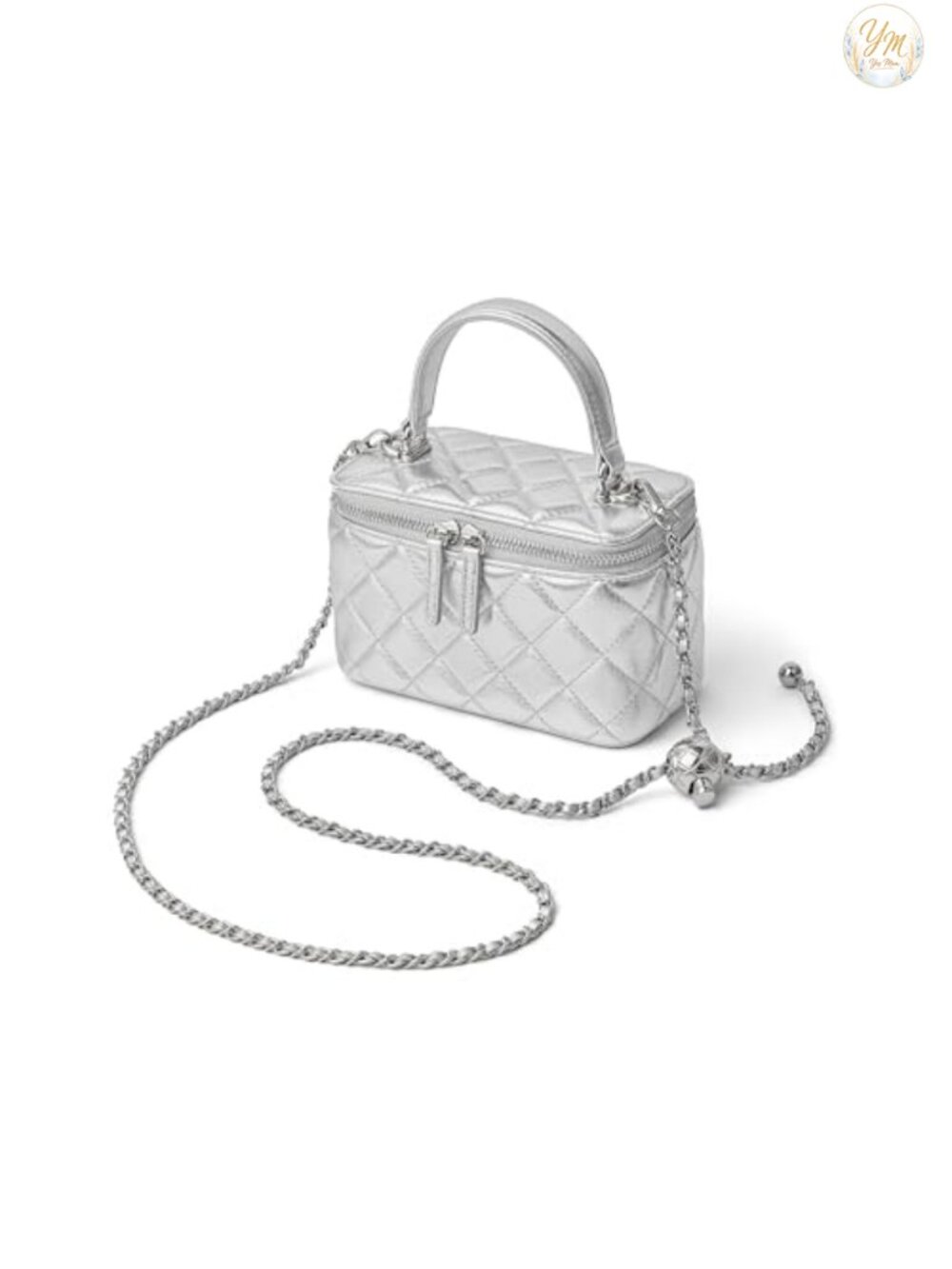 Genuine Lambskin Leather Quilted Crossbody Bag for Women Top Handle Mini Purse